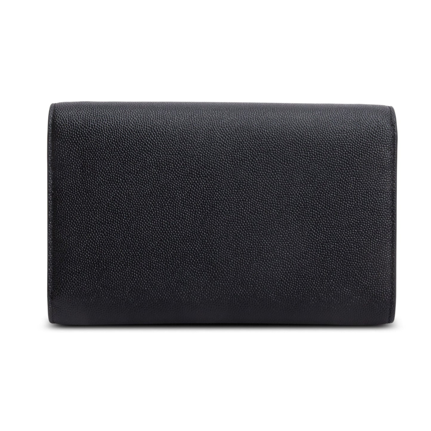 Saint Laurent 2022 Black Grain De Poudre Leather Uptown Chain Wallet