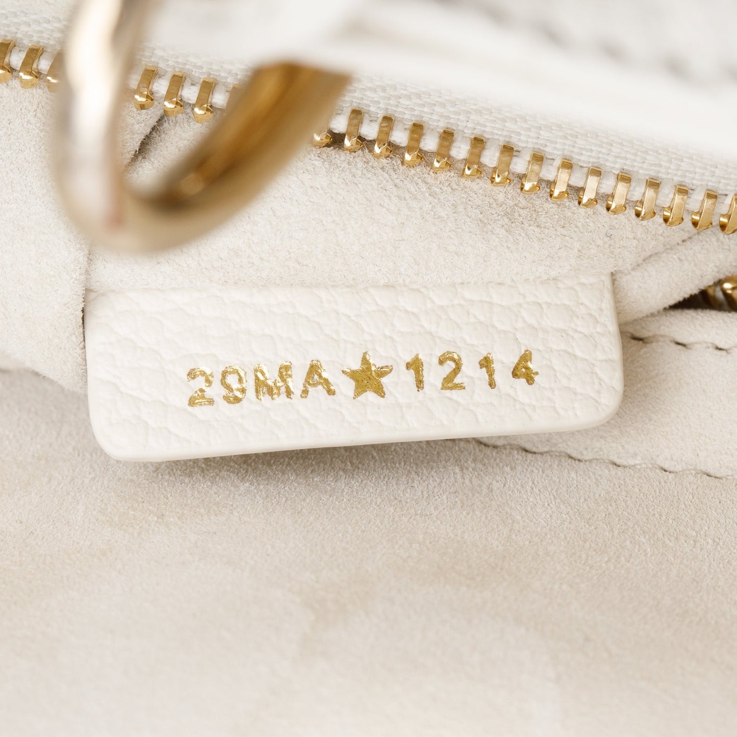 Christian Dior 2024 White Grained Cannage Calfskin Leather Small Lady Dior Bag
