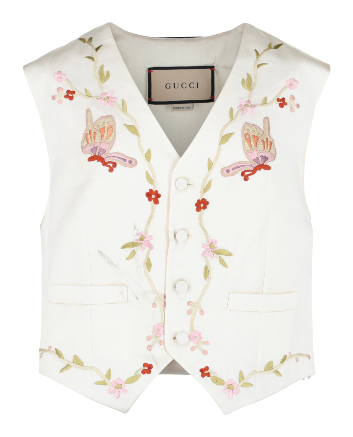 Gucci Mens Butterfly Embroidered Vest