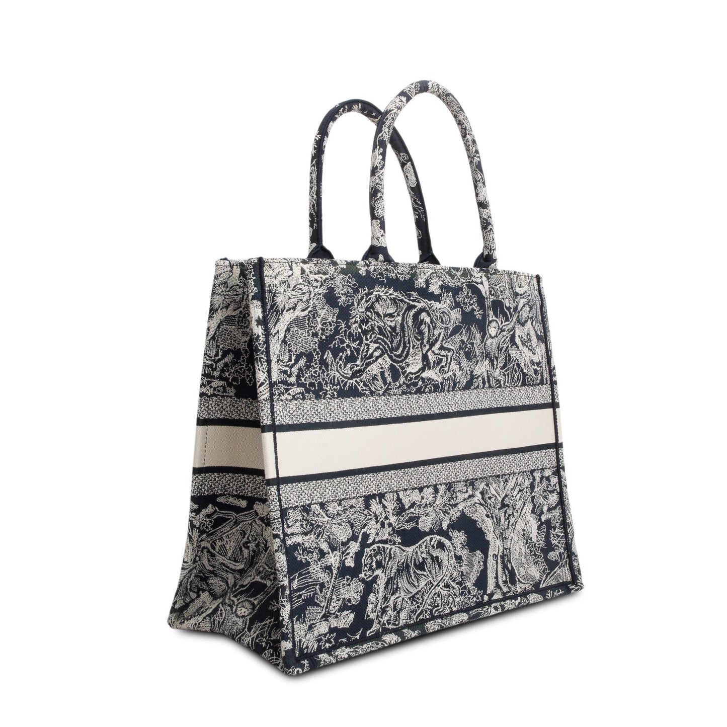 Christian Dior 2022 Canvas Embroidered Large Dioriviera Toile de Jouy Reverse Book Tote