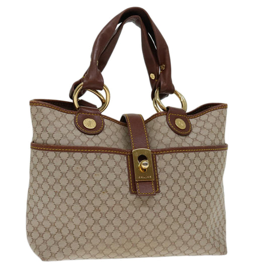 Luxury CELINE Macadam Canvas Hand Bag Beige  69629
