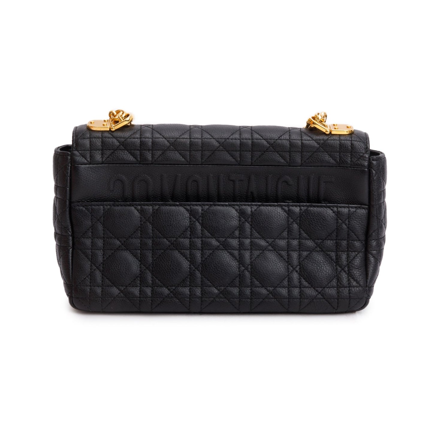 Christian Dior 2023 Black Supple Cannage Calfskin Medium Dior Caro Bag
