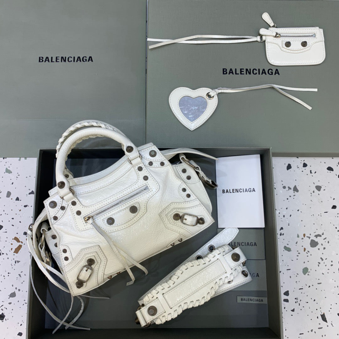 Top Quality Neo Cagole XS Handbag In White , For Women,  Bags 10.2in/26cm 700940210B09104