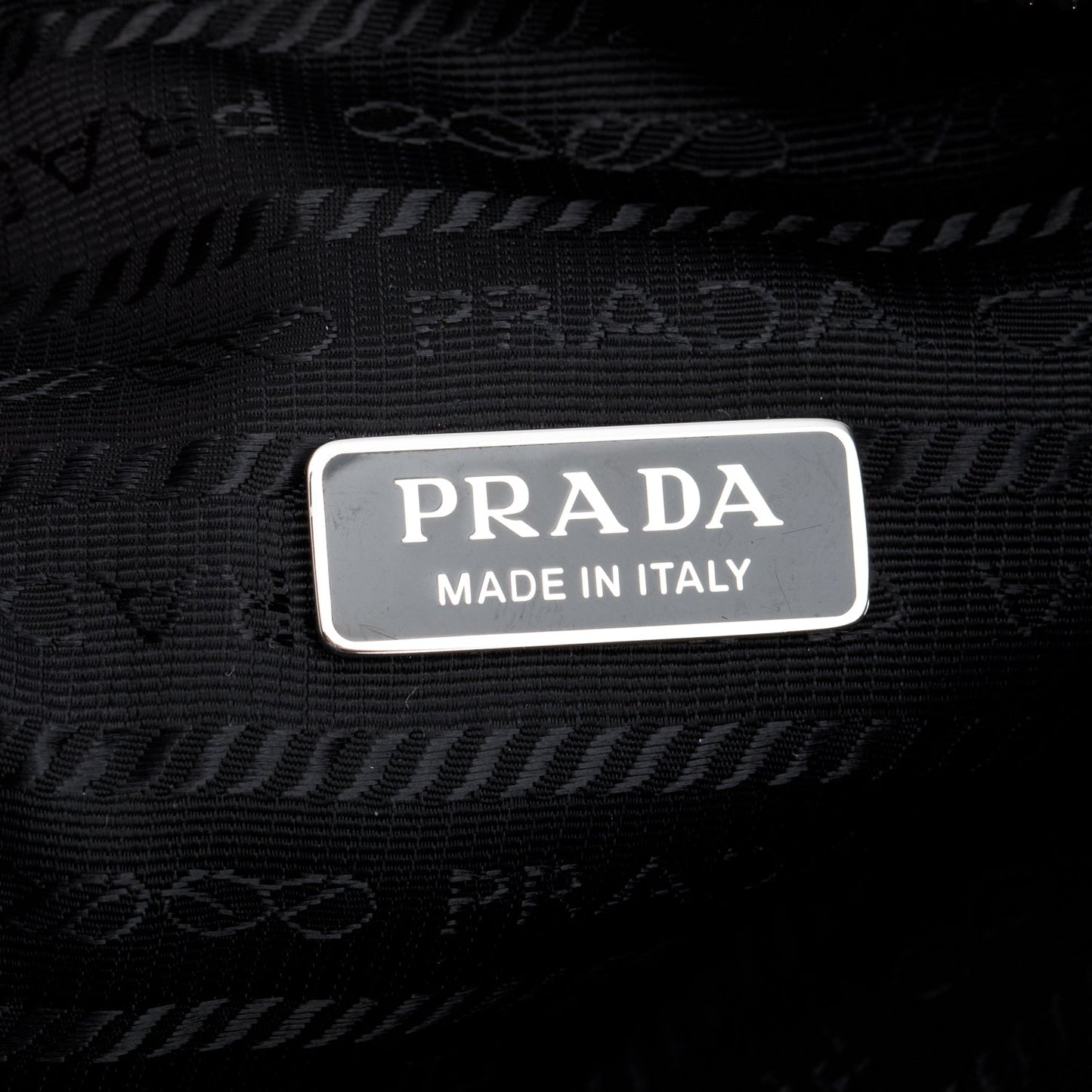 Prada 2021 Black Terry Cloth Mini Re-Edition 2000 Bag