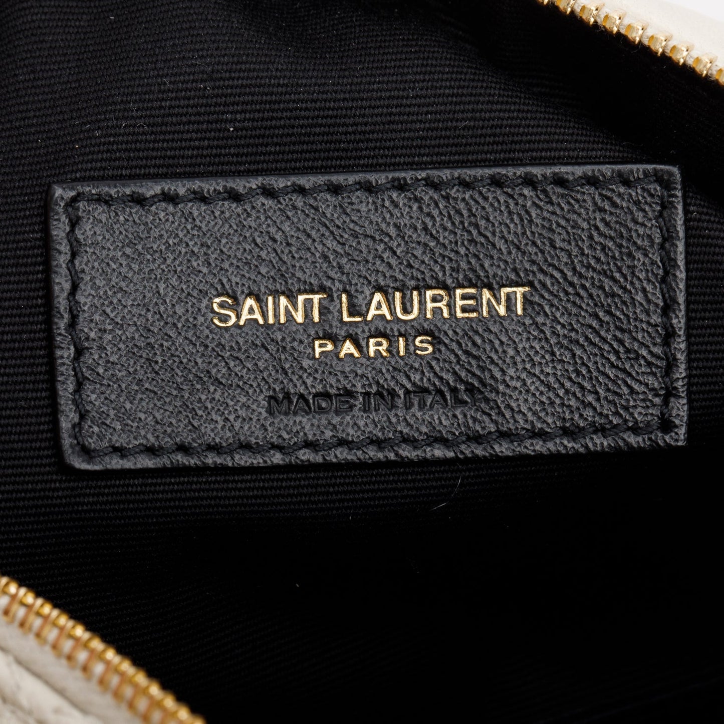 Saint Laurent 2022 Ivory Quilted Lambskin Leather Mini Sade Tube Bag