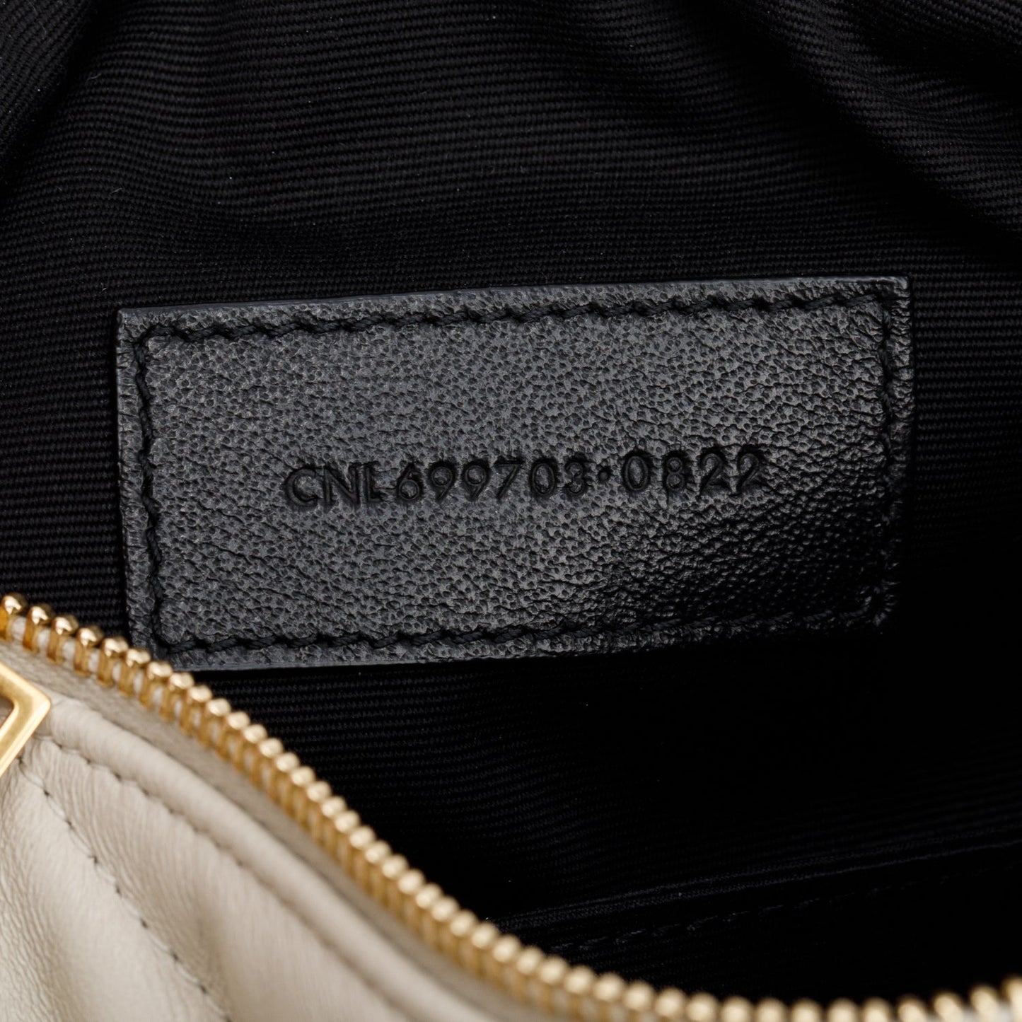Saint Laurent 2022 Ivory Quilted Lambskin Leather Mini Sade Tube Bag