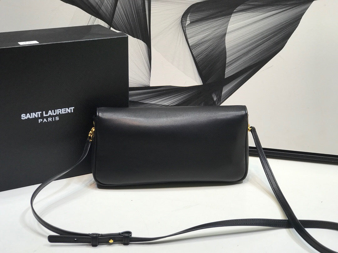 Top Quality Kate Tassel Small Shoulder Bag Black For Women 10.2in/26cm YSL P00483545