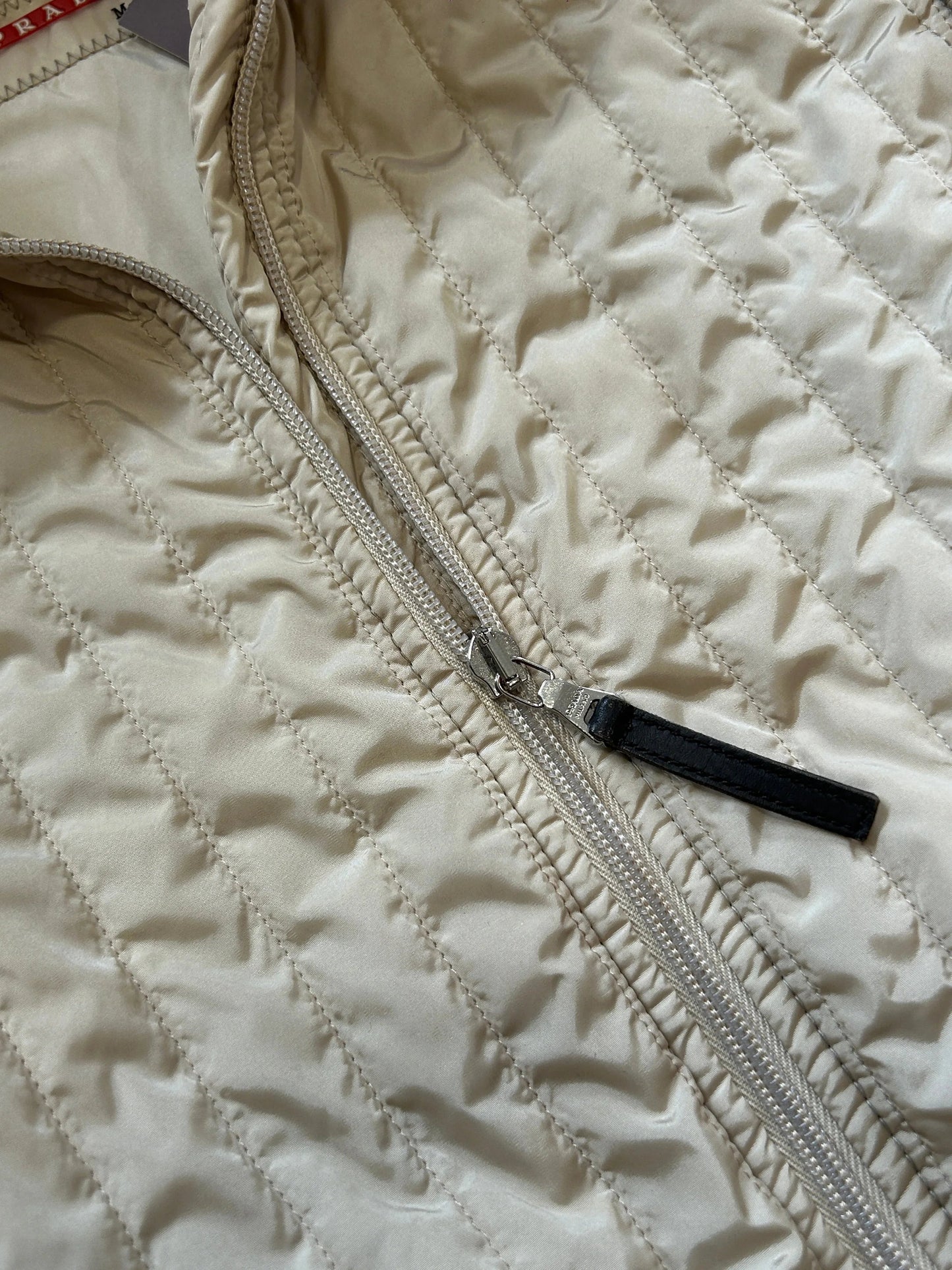 Prada Sport 2000's Womens Quilted Belt Jacket XS