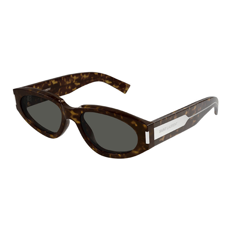 Saint Laurent Sunglasses Round Full Rim, Black Frame and Black Lens SL618001