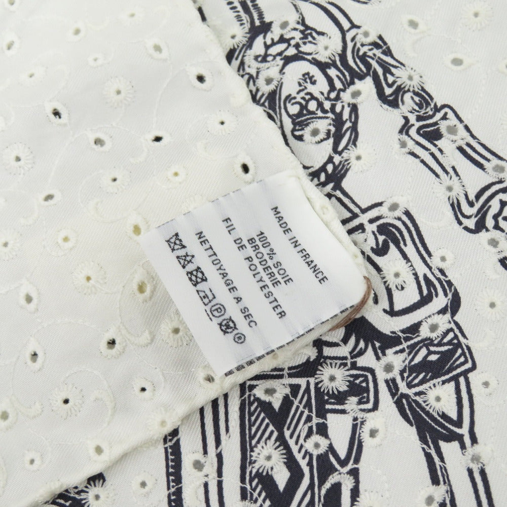 HERMES scarf silk white Carre70 Brides de Gala Women  d