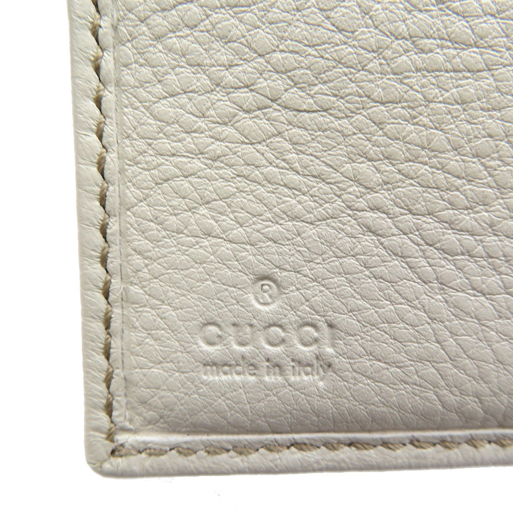 GUCCI Long Wallet Purse 212096 GG canvas, leather beige Continental wallet Women