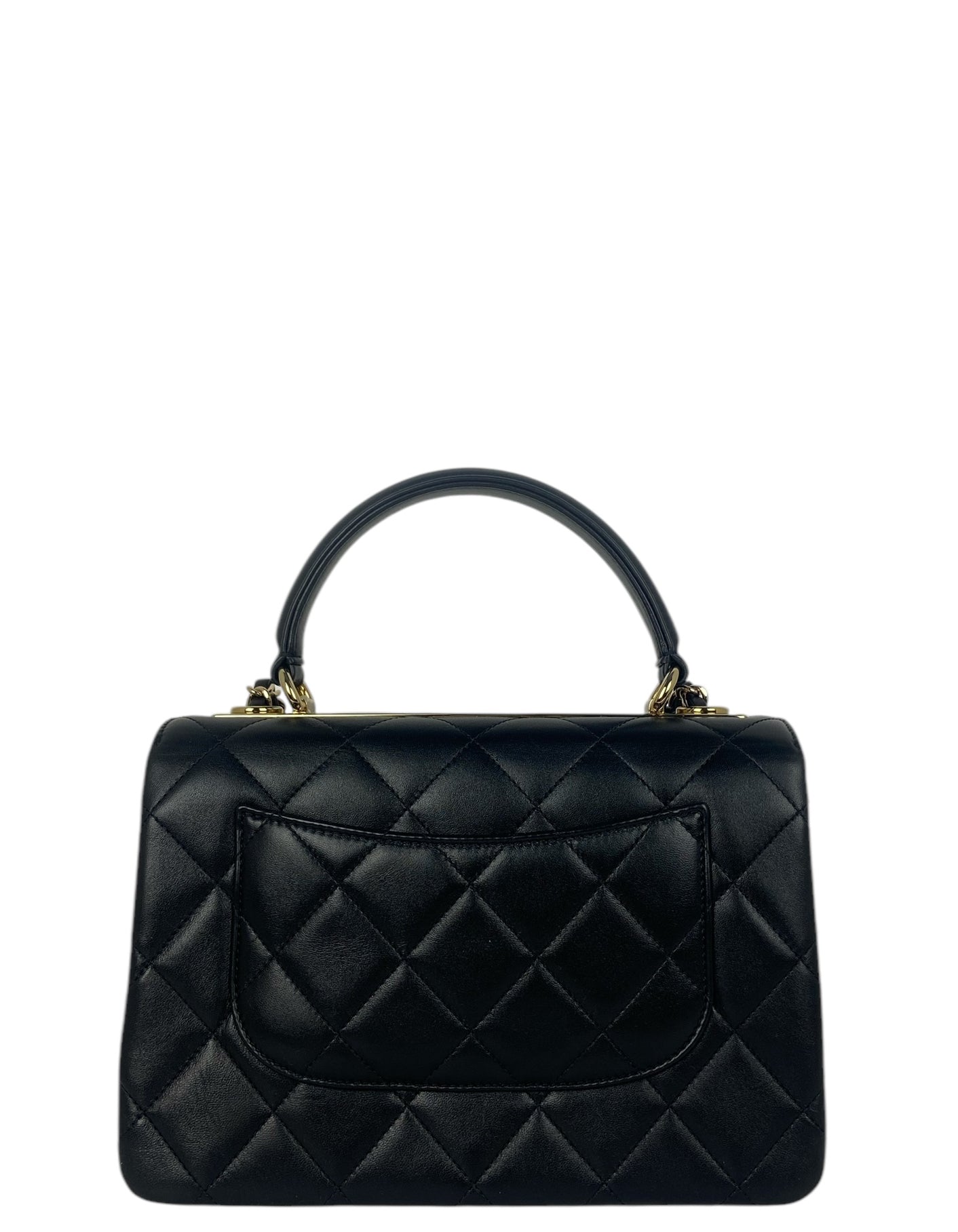 Chanel 2025 Black Lambskin Quilted Trendy CC