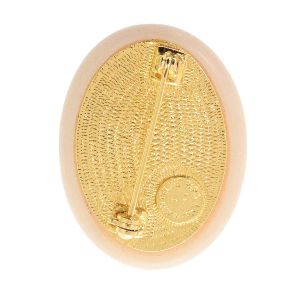CELINE Brooch Metal, Crystal pink beige   Women