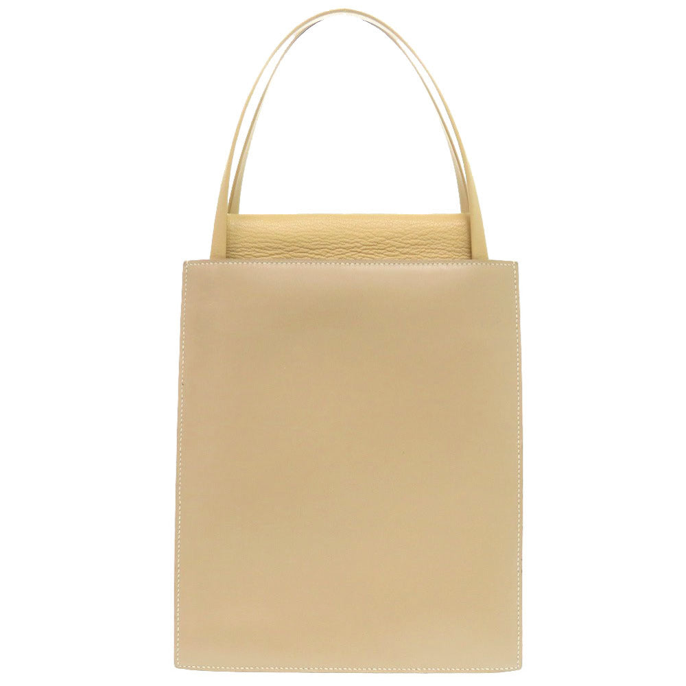 HERMES Tote Bag Box calf, chevre beige Lucy MM Women  d