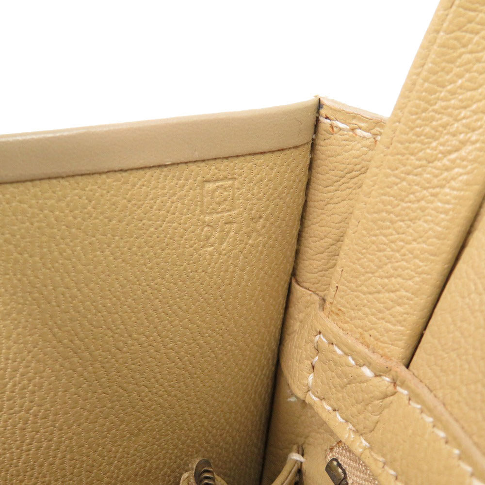 HERMES Tote Bag Box calf, chevre beige Lucy MM Women  d