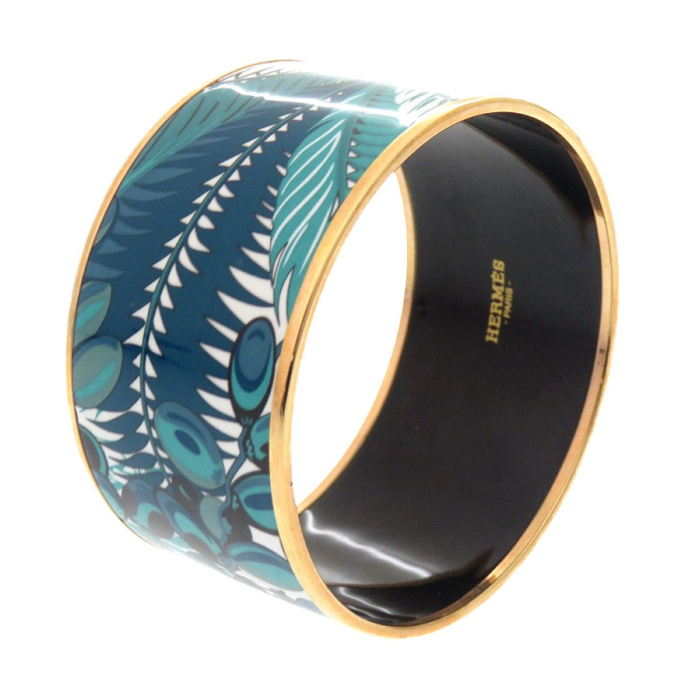 HERMES Bangle metal green Seven-packed baked goods Emile TGM Women  d