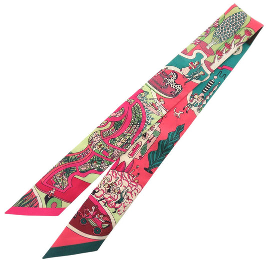 HERMES scarf silk Rose Viff Twilly Exposition Universelle