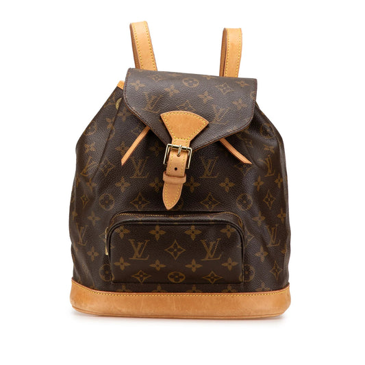 Brown Louis Vuitton Monogram Montsouris MM Backpack