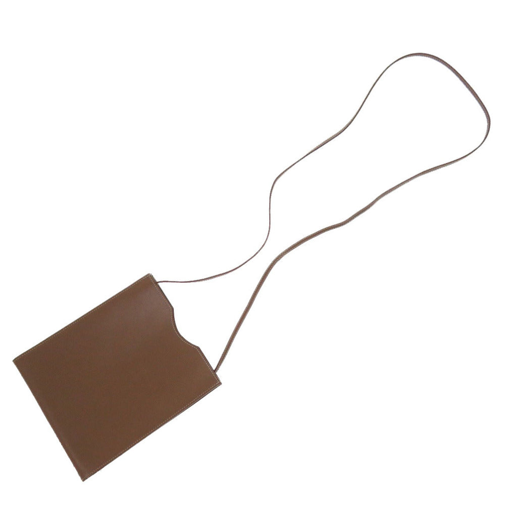 HERMES Shoulder Bag Ever Calfskin Brown Omenitu Women  d