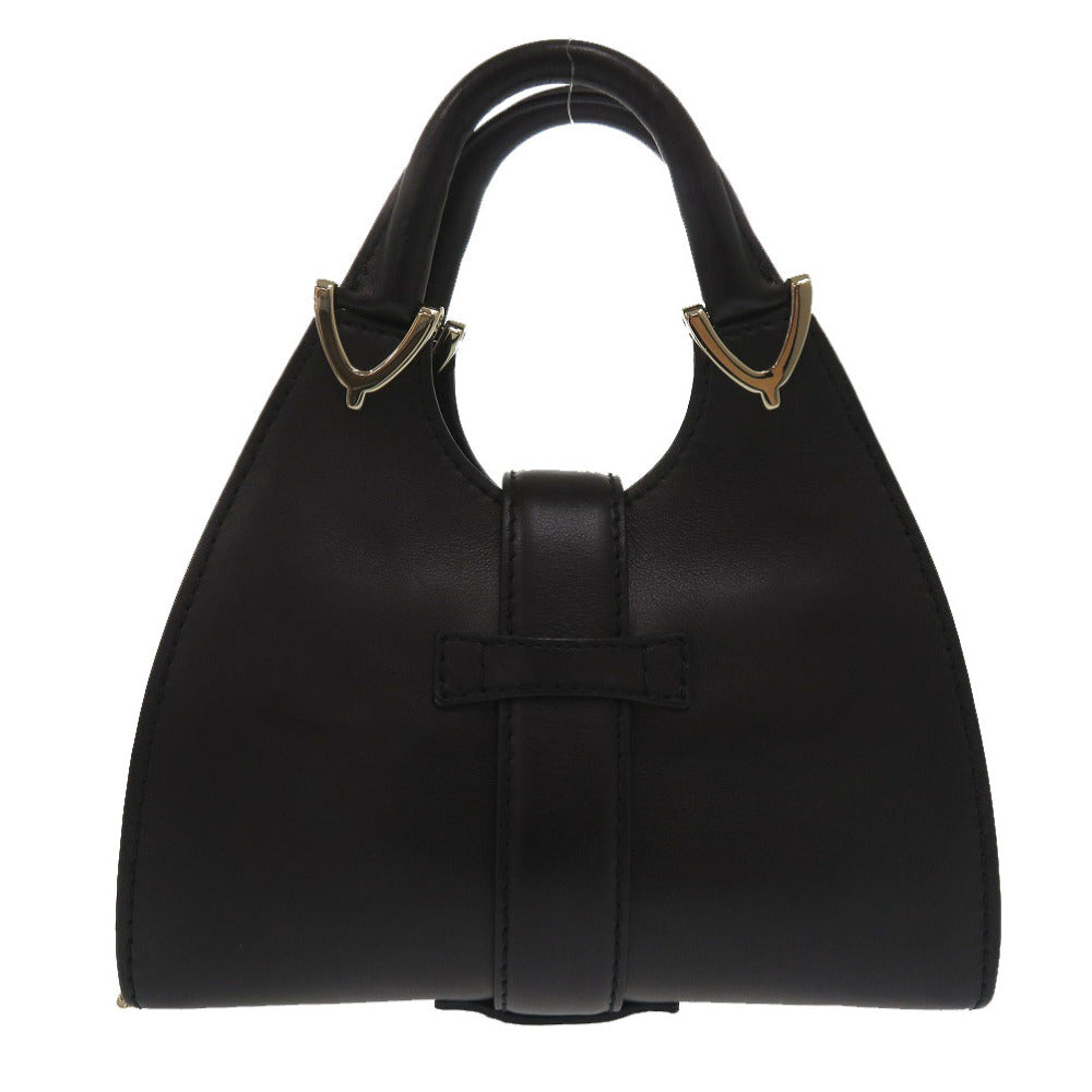 GUCCI Tote Bag 277515 leather black Horsebit Half Moon 2way Chain Shoulder Women
