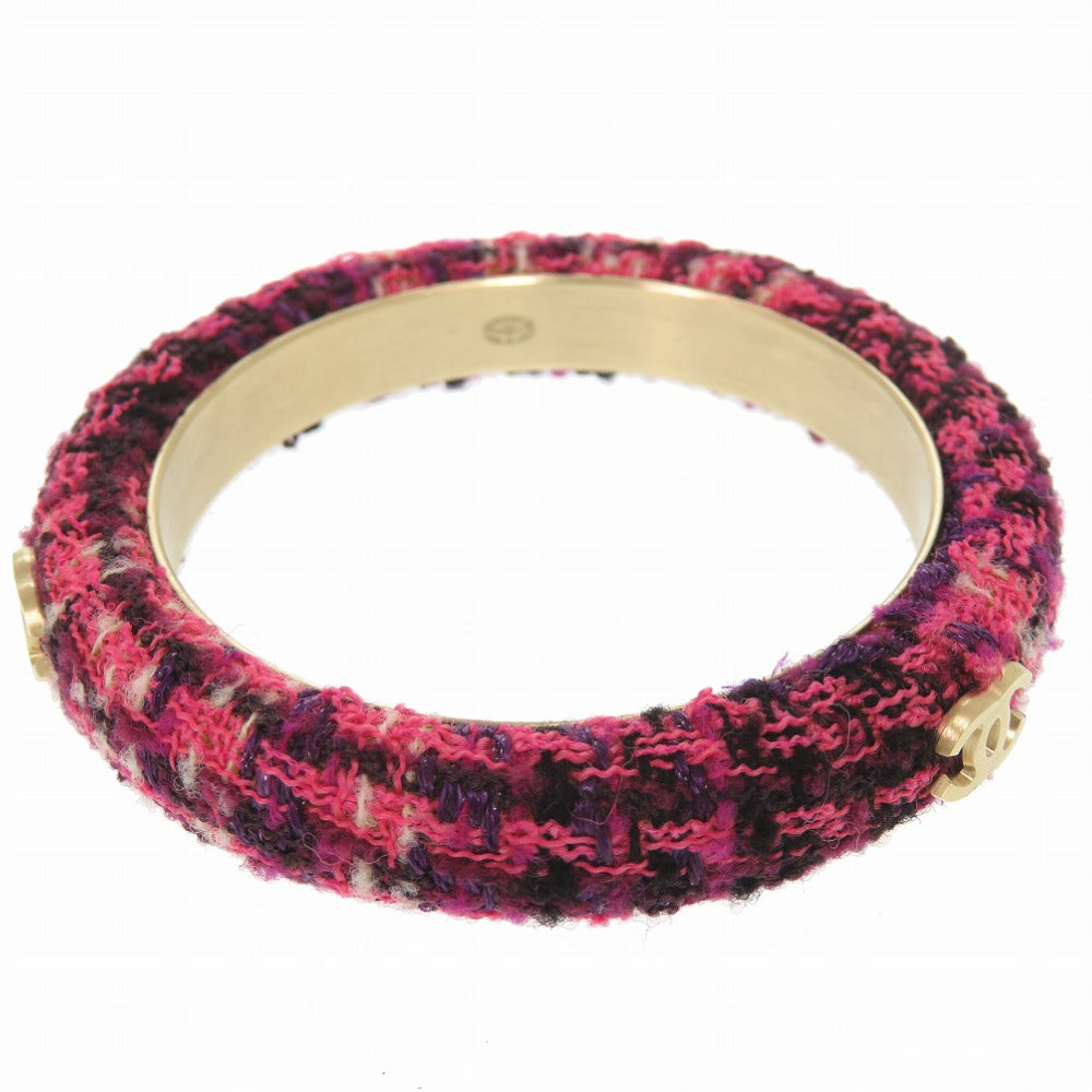 CHANEL Bangle Tweed, Metal purple COCO Mark Women