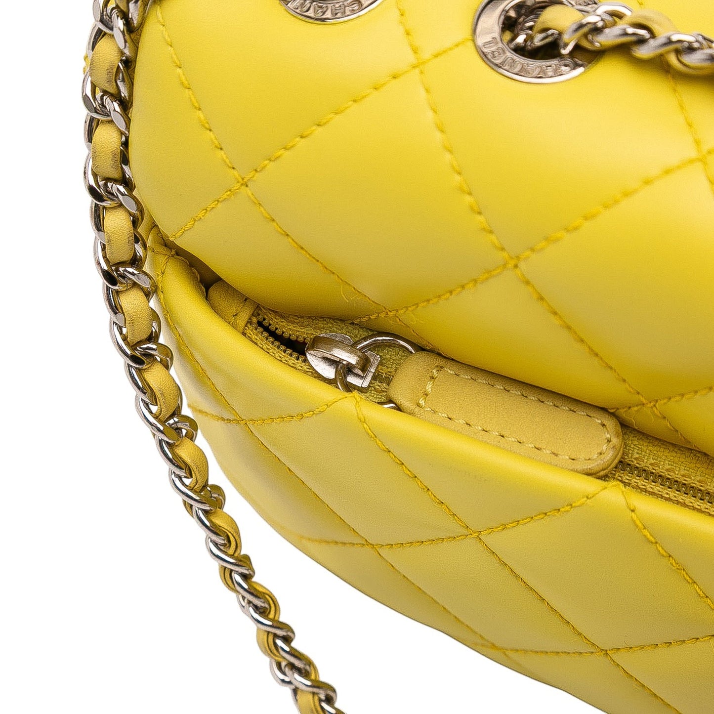 Yellow Chanel Paris Seoul Small Rubber Coco Rain Flap Shoulder Bag