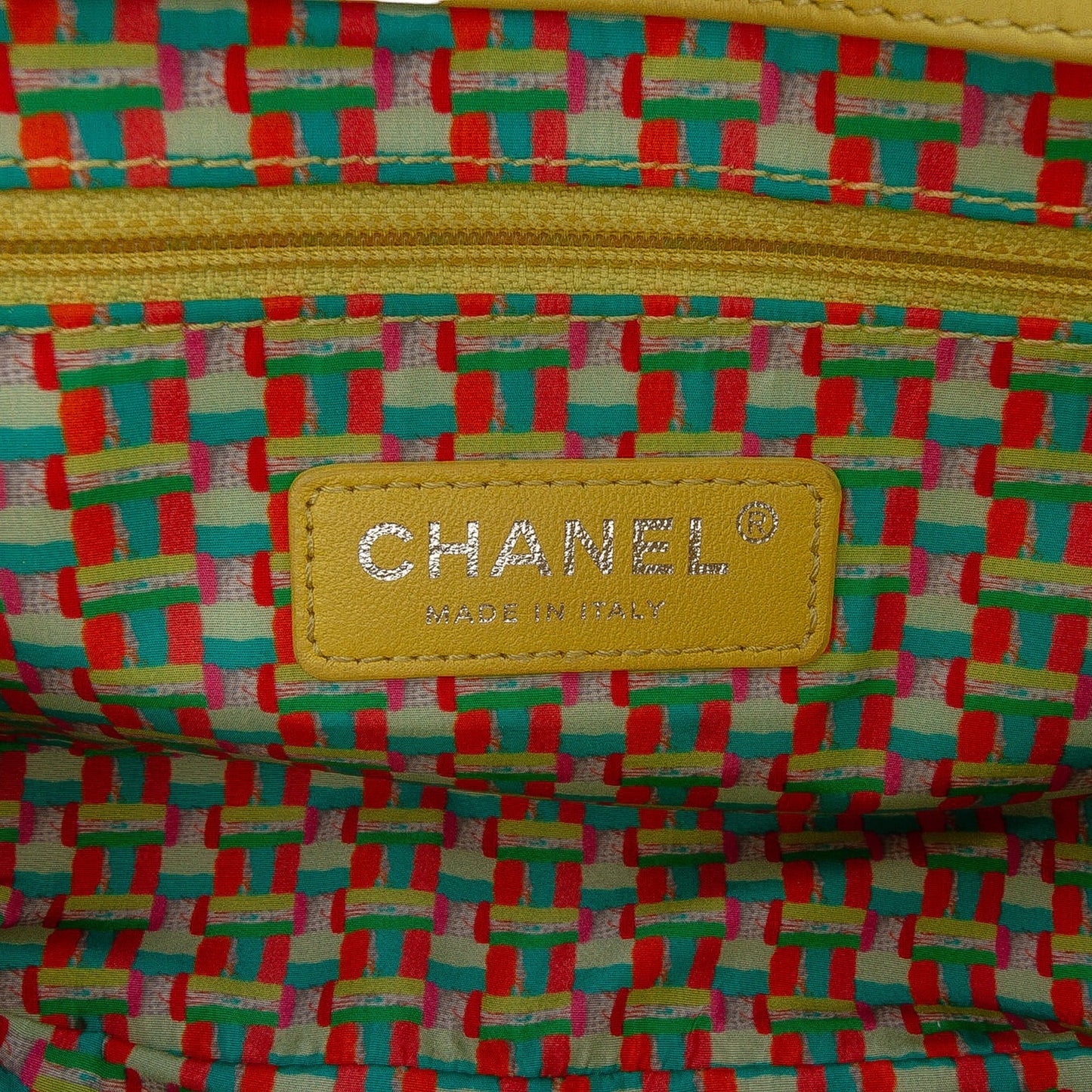 Yellow Chanel Paris Seoul Small Rubber Coco Rain Flap Shoulder Bag