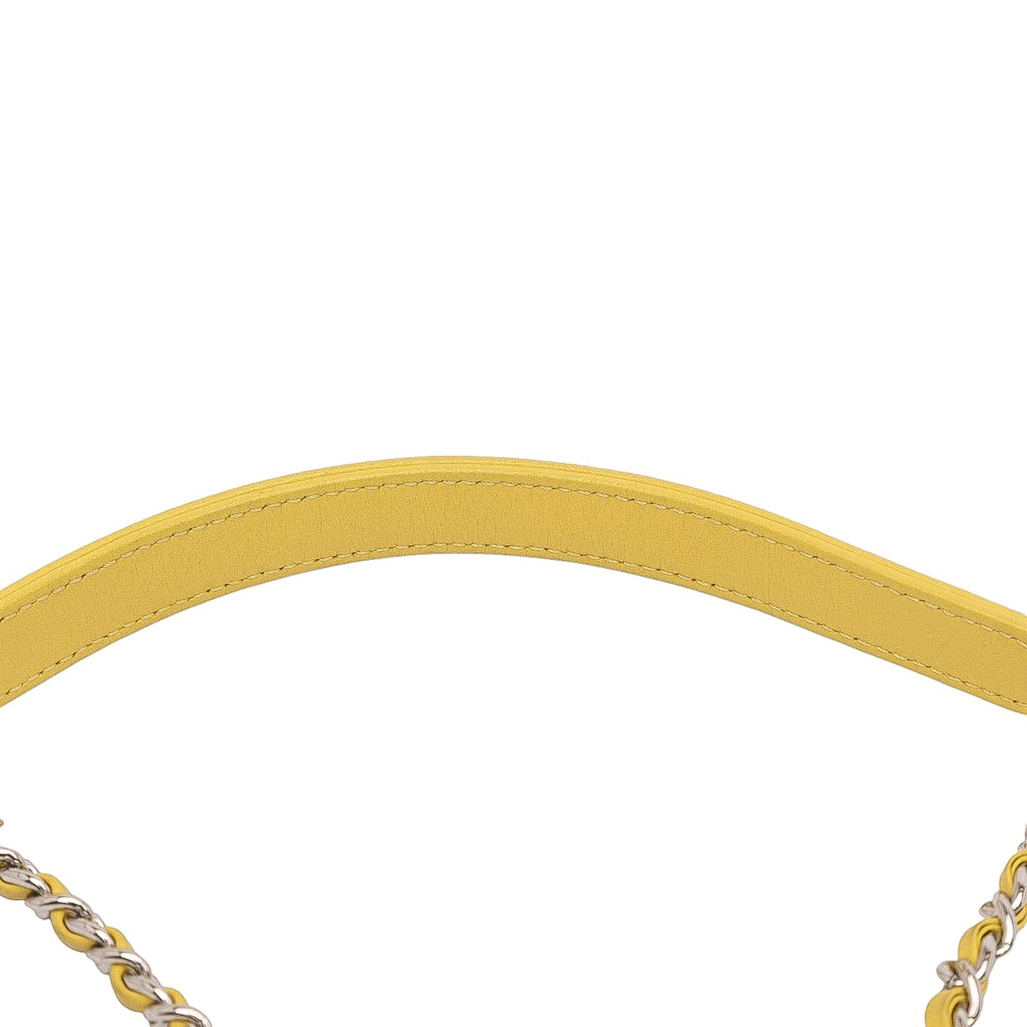 Yellow Chanel Paris Seoul Small Rubber Coco Rain Flap Shoulder Bag