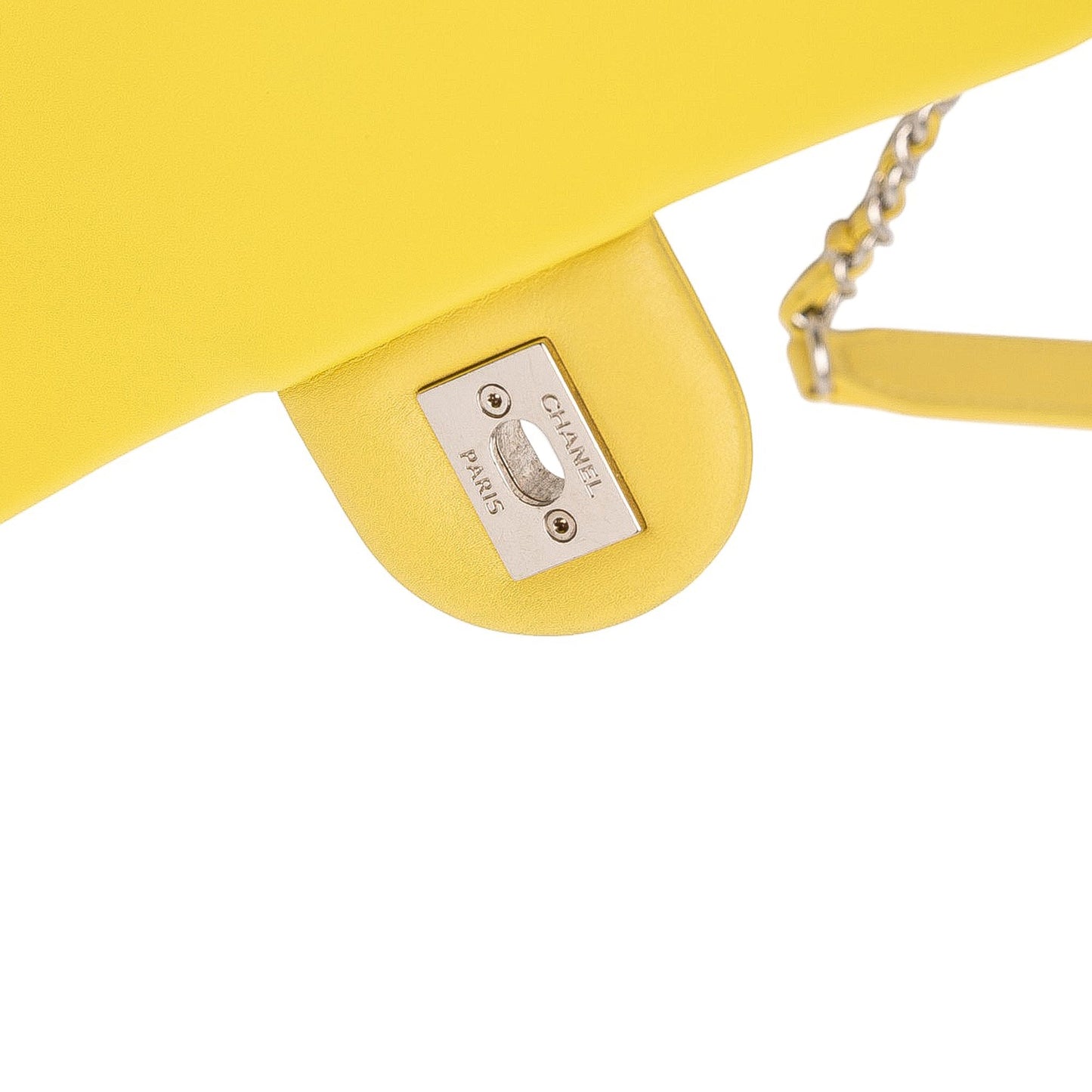 Yellow Chanel Paris Seoul Small Rubber Coco Rain Flap Shoulder Bag