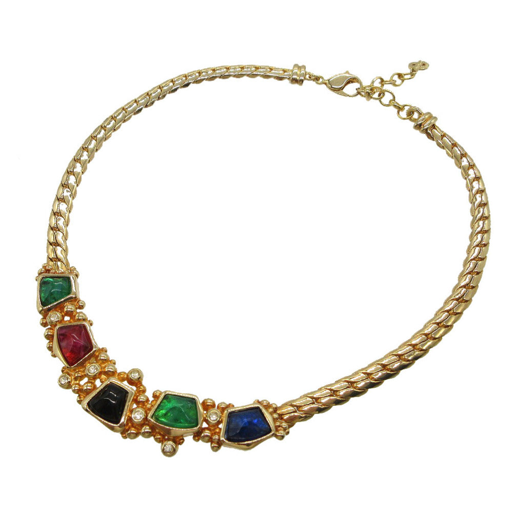 Christian Dior Necklace Metal, Stone gold   Choker Women