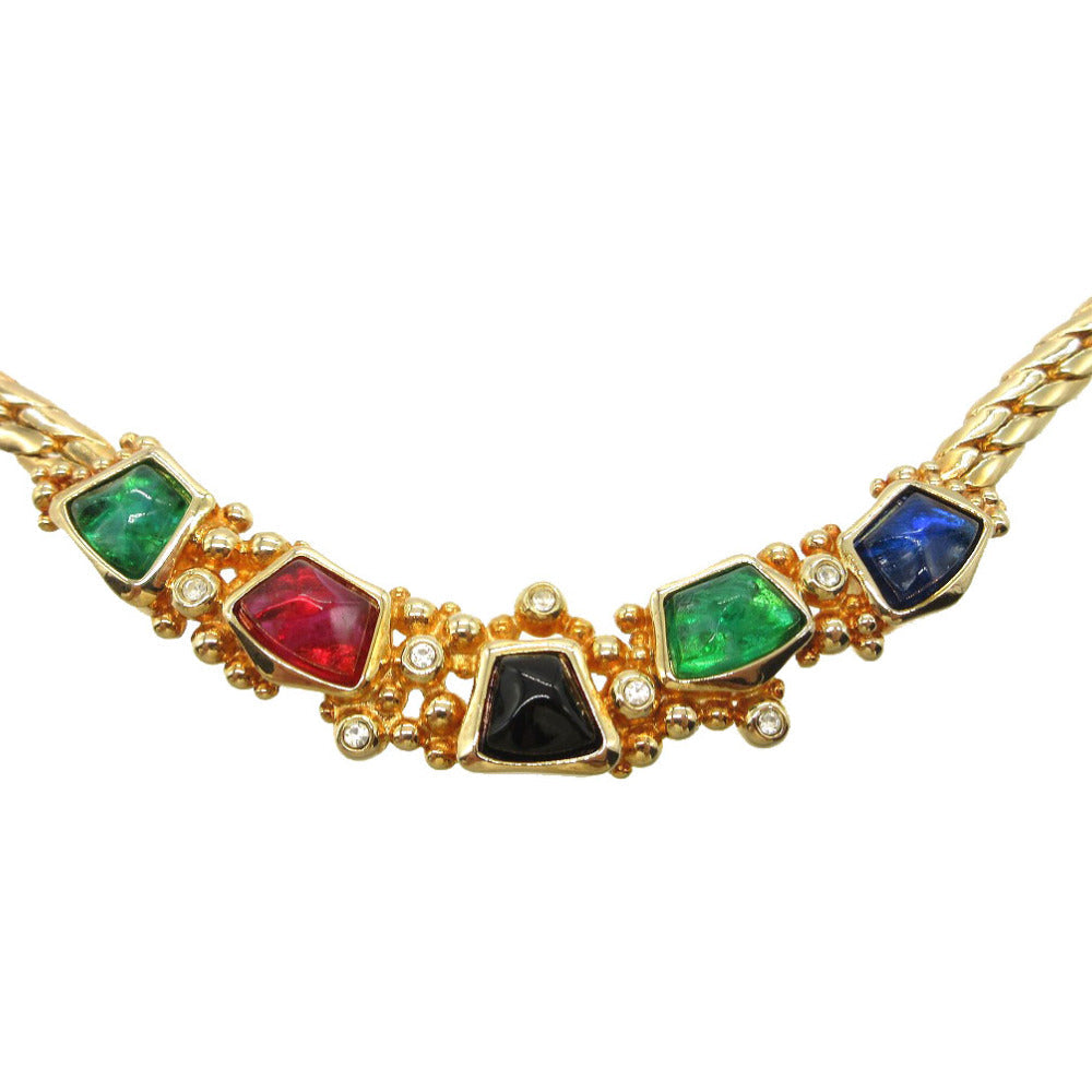 Christian Dior Necklace Metal, Stone gold   Choker Women