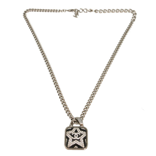 CHANEL Necklace Metal, Stone Silver Star Pendant COCO Mark Women(Unisex)