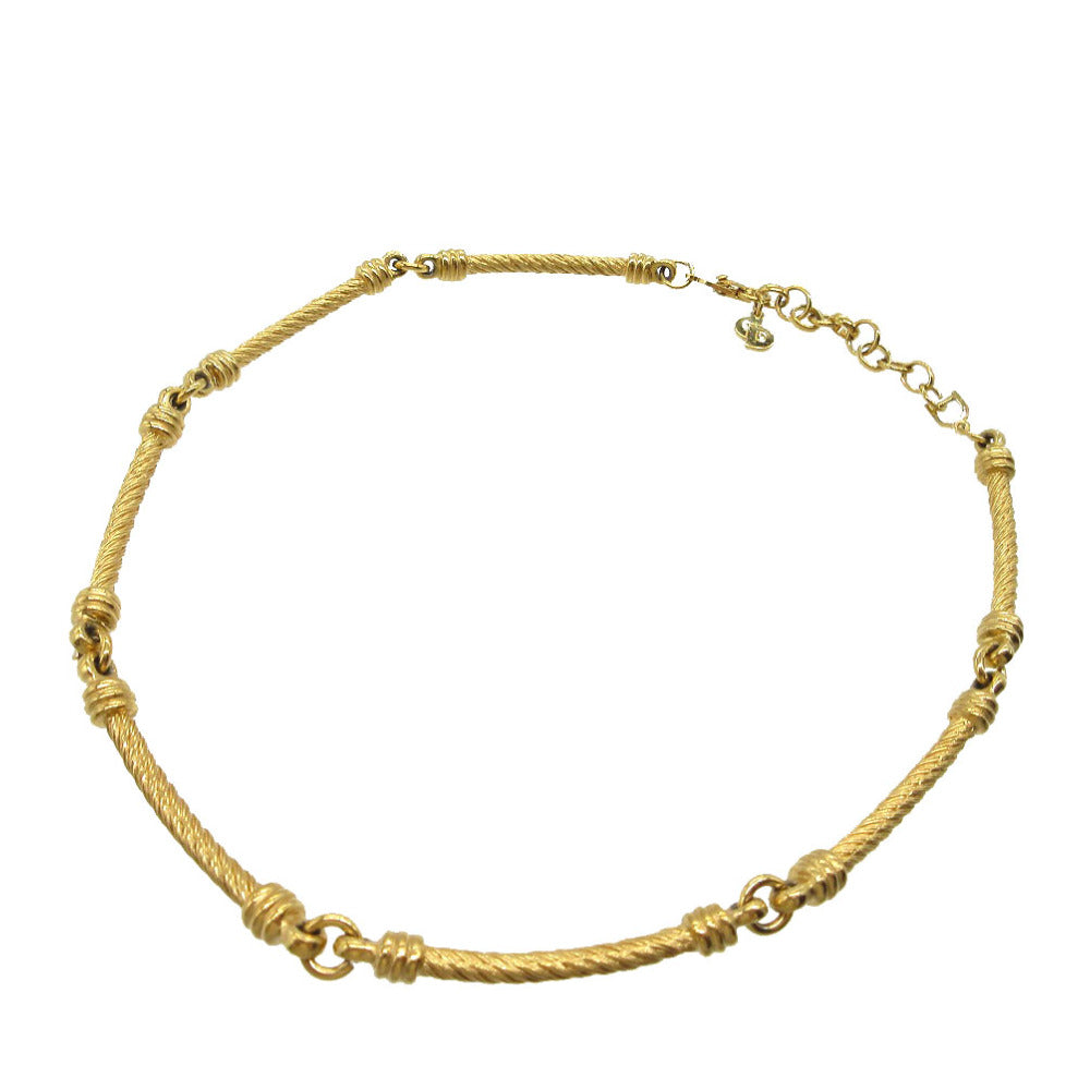 Christian Dior Necklace metal gold   Choker Rope Women