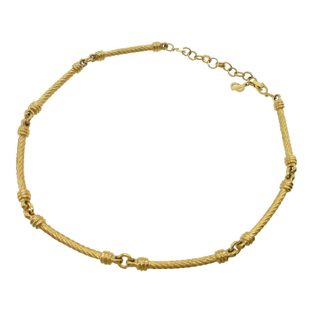 Christian Dior Necklace metal gold   Choker Rope Women