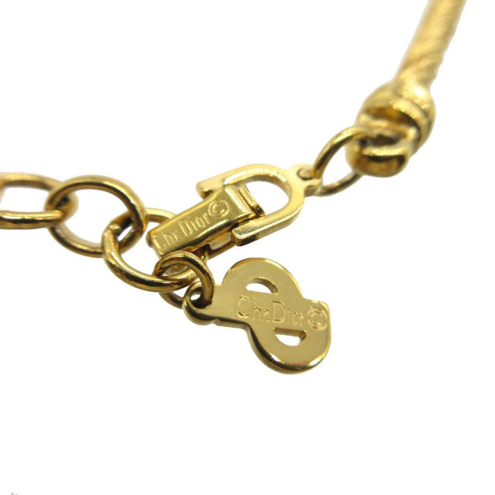 Christian Dior Necklace metal gold   Choker Rope Women