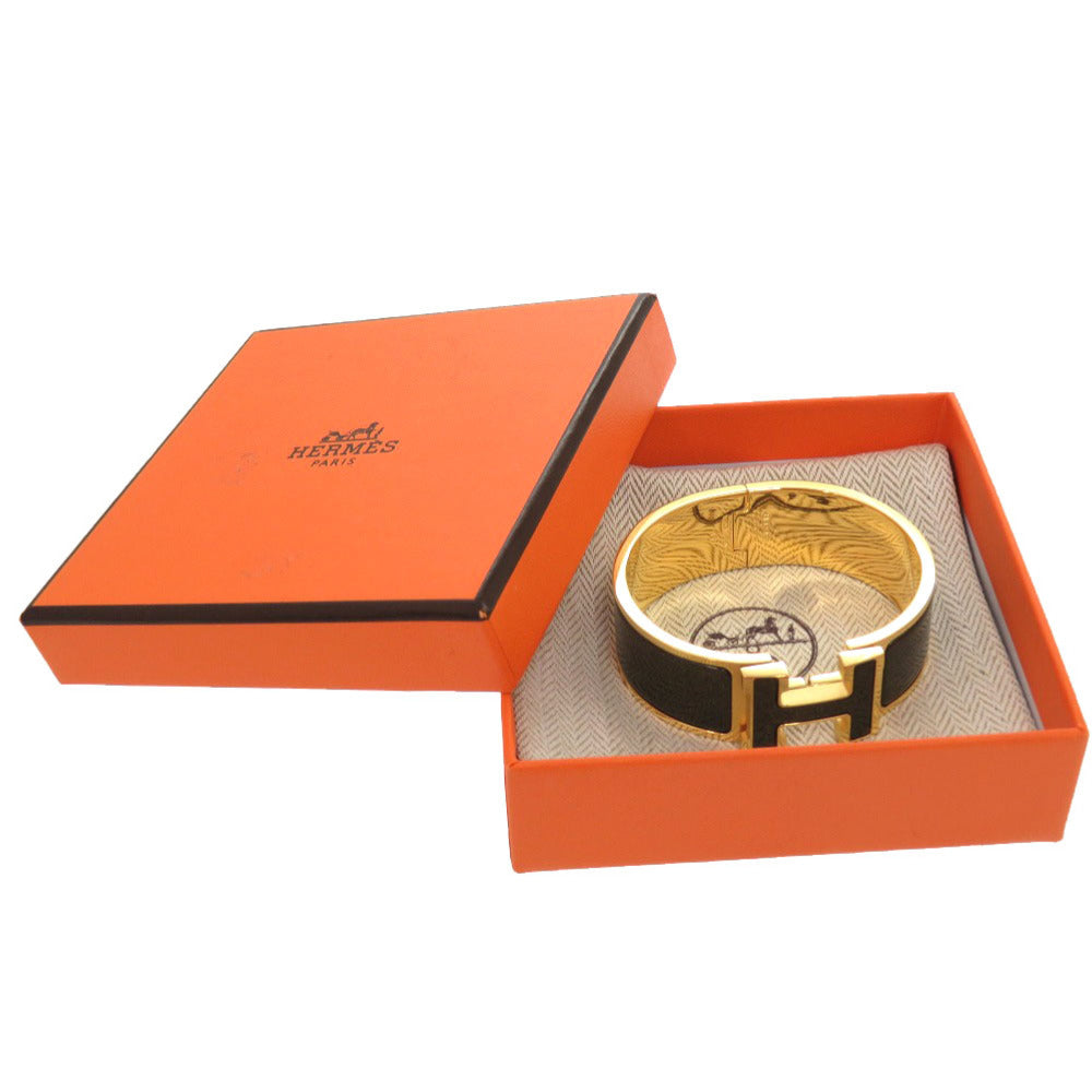 HERMES Bangle metal Noir de Re Click Crack H Glitter Women  d