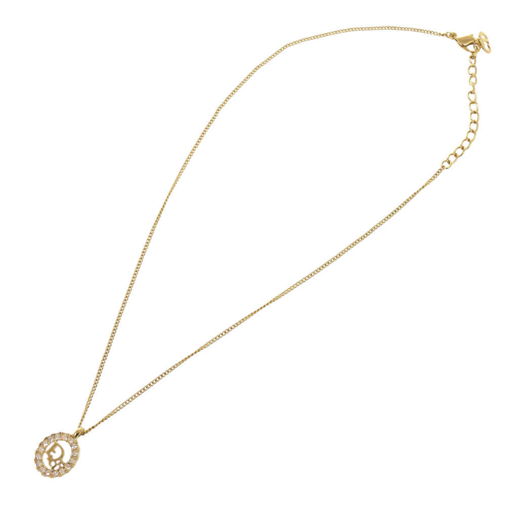 Christian Dior Necklace Stone gold logo   Women