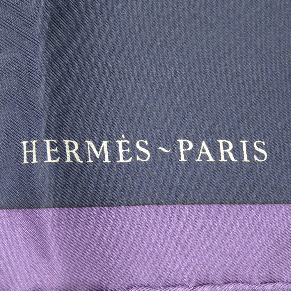 HERMES scarf silk multicolor Floral Horse Twill Scarf Carre45 Flower Horse Gavroche Robe Legere Detail Women  d