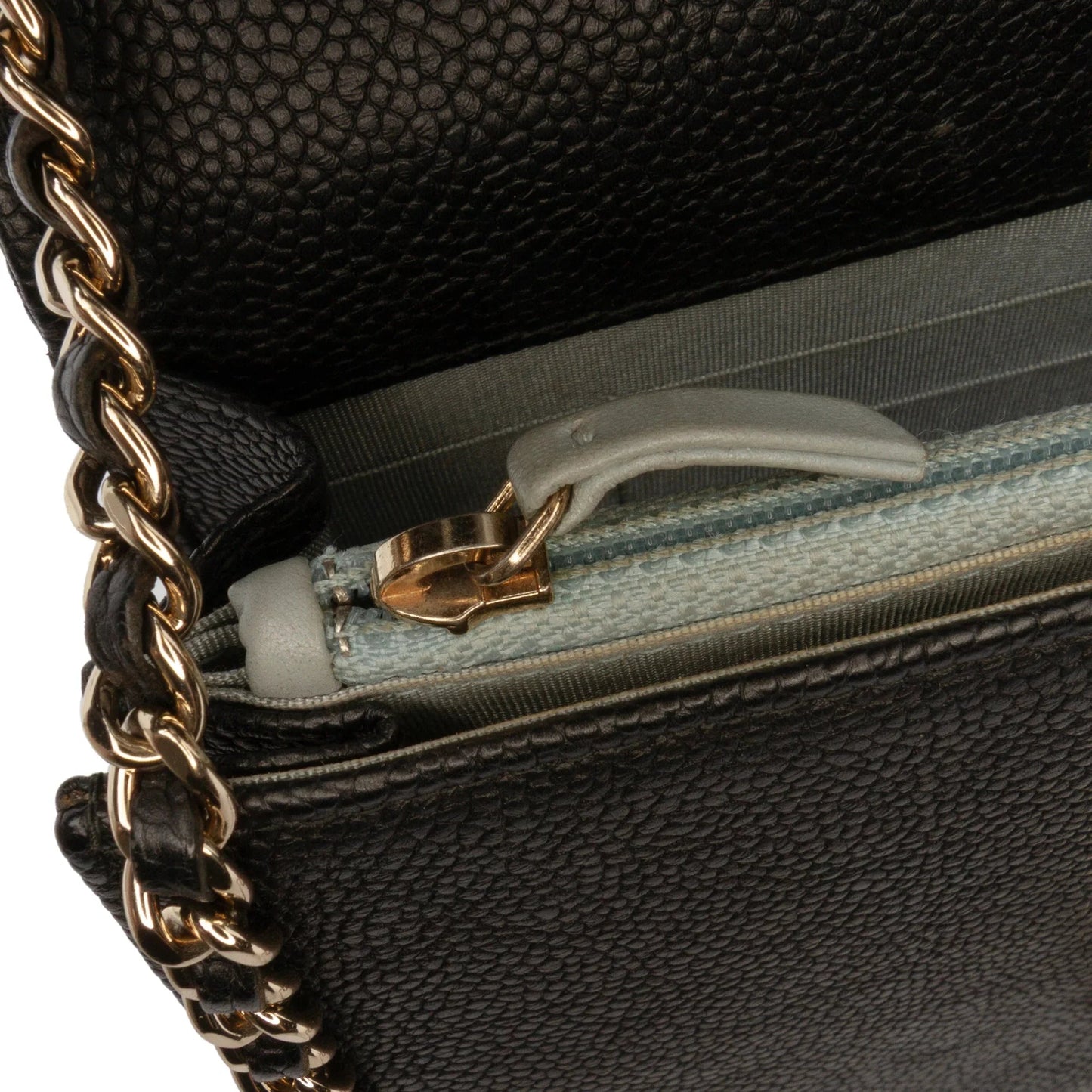 Black Chanel Paris-Cuba Square Quilted Caviar Thread Around Wallet On Chain Crossbody Bag