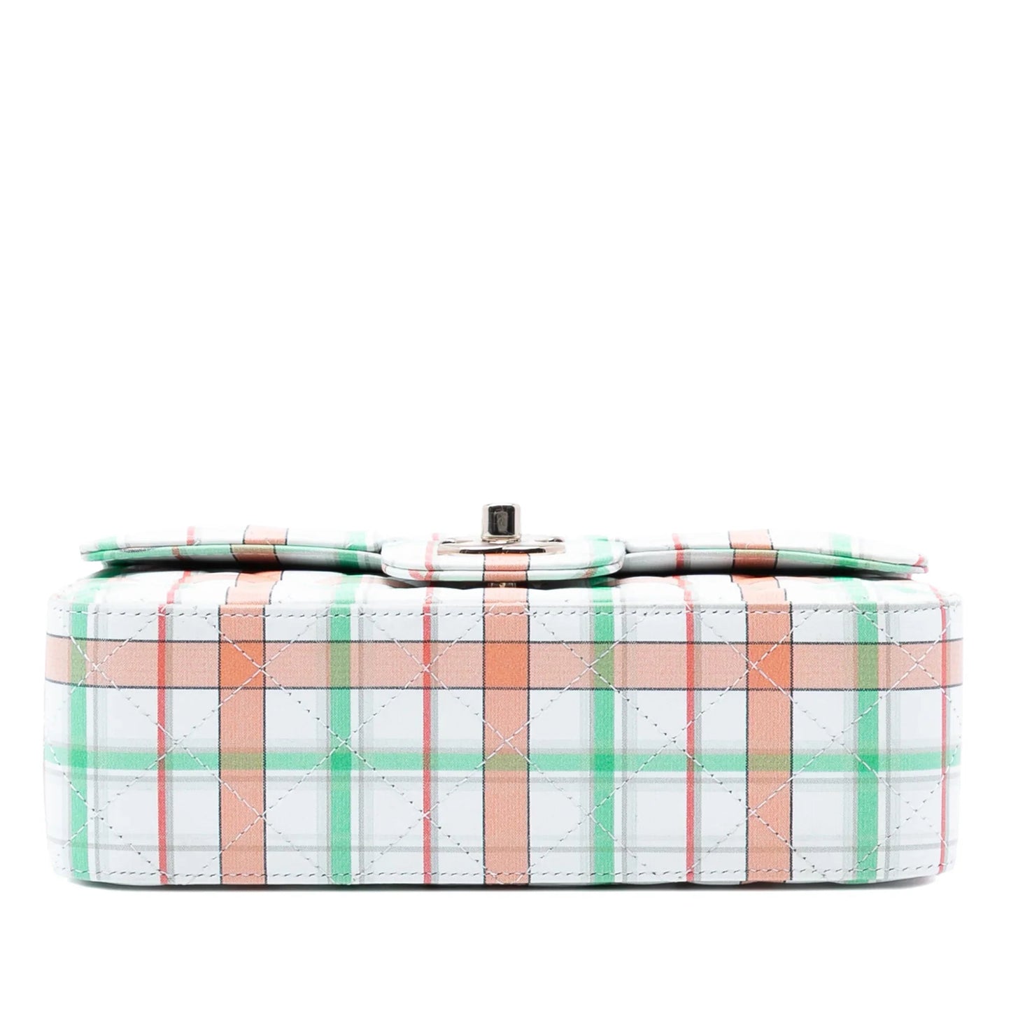 Green Chanel Mini Rectangular Classic Printed Calfskin Single Flap Crossbody Bag