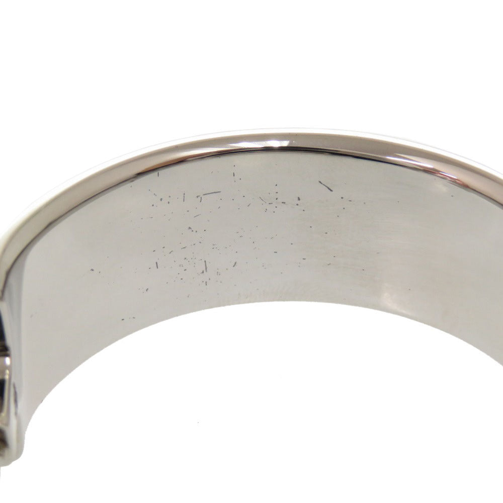 HERMES Bangle Palladium Plate pink Click crack GM Women  d