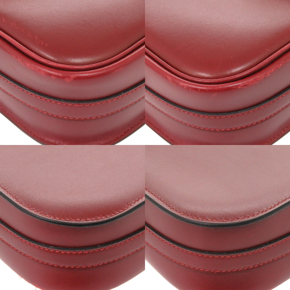 HERMES Shoulder Bag Box scarf Red Martine Women  d