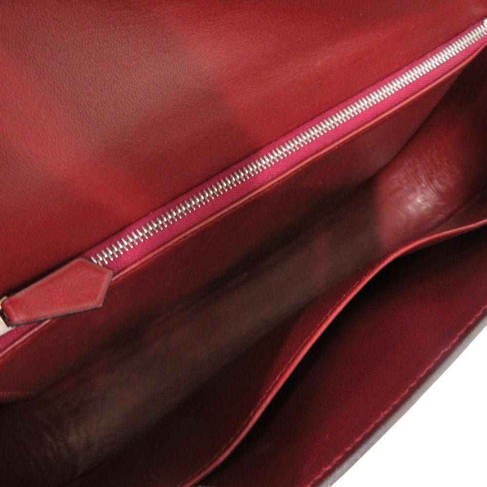 HERMES Shoulder Bag Box scarf Red Martine Women  d