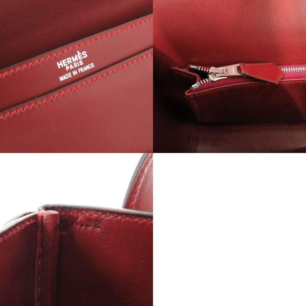 HERMES Shoulder Bag Box scarf Red Martine Women  d