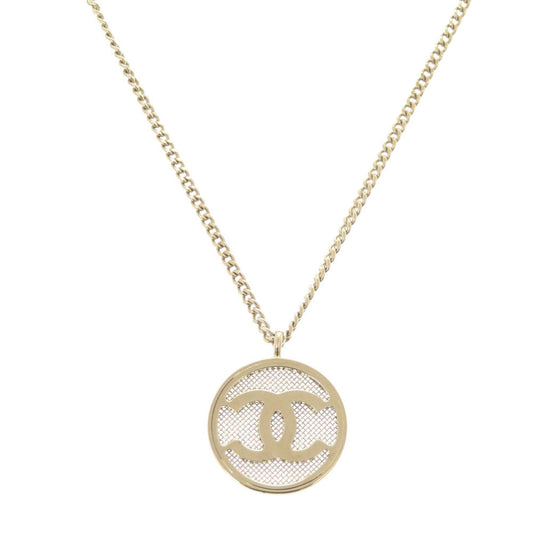 CHANEL Necklace Gold Plated gold