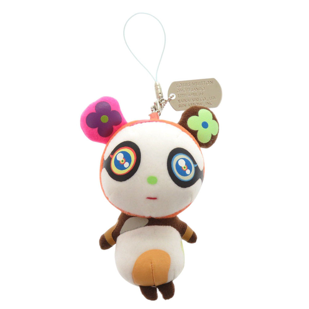 LOUIS VUITTON key ring polyester multicolor Petit Panda Takashi Murakami Mobile Phone Strap Charm Women