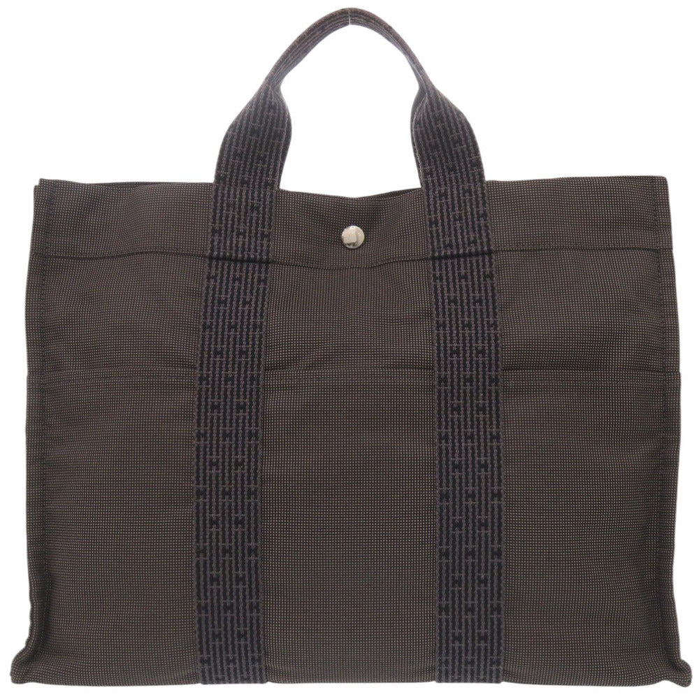 HERMES Tote Bag canvas gray Her Line Tote MM mens  d