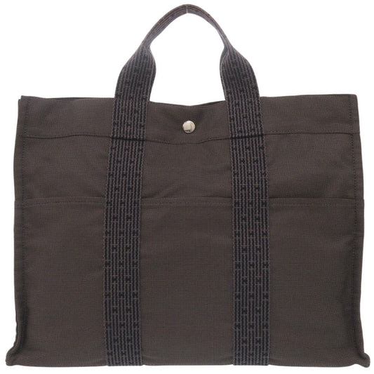 HERMES Tote Bag canvas gray Her Line Tote MM mens  d