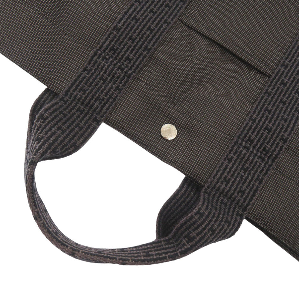 HERMES Tote Bag canvas gray Her Line Tote MM mens  d