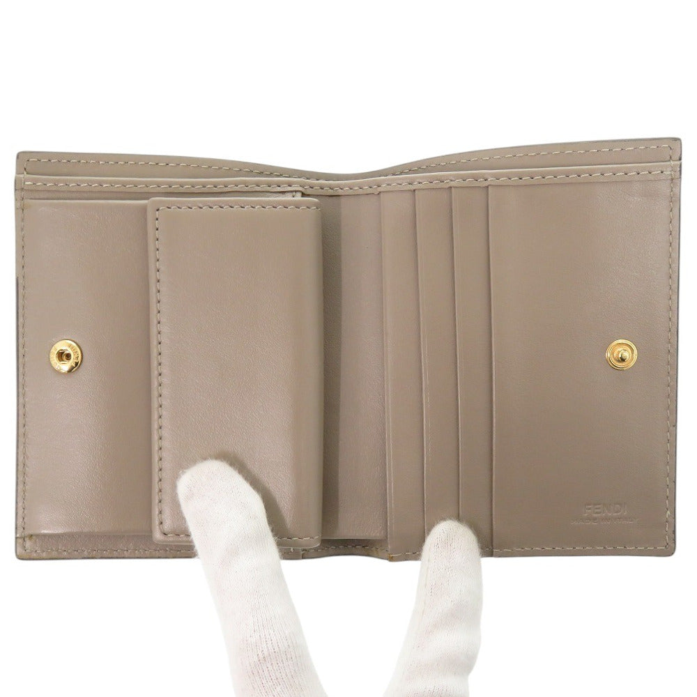 FENDI Bifold Wallet 8M0387 leather beige Ehuise Fendi Women